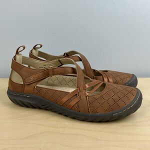 JBU By Jambu Women’s Size 10.0 M Nicole Brown Mary Jane Strappy Casual Shoes